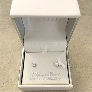 Sterling Silver Fine CZ Studs